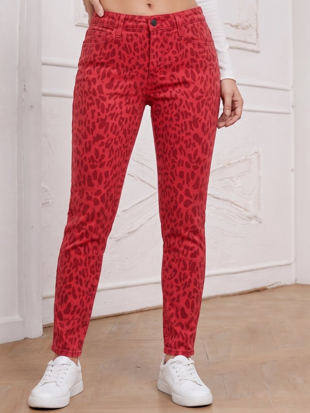 Joe's The High Water Red Leopard Jeans - Picture 1 of 14